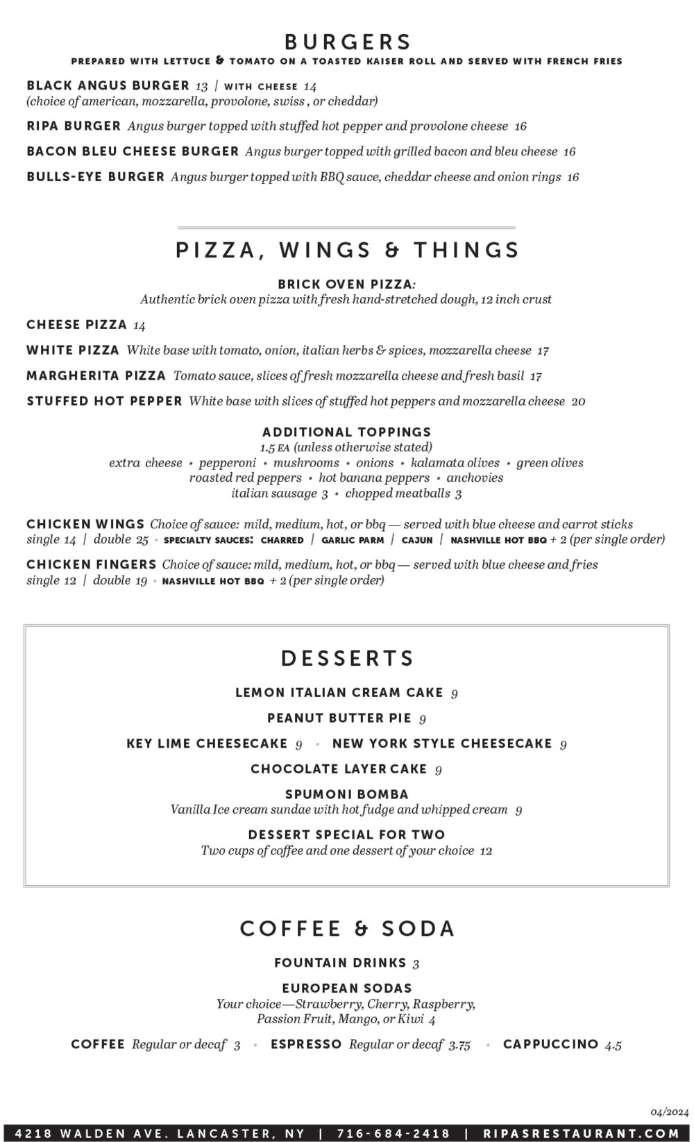 Lunch Menu 2